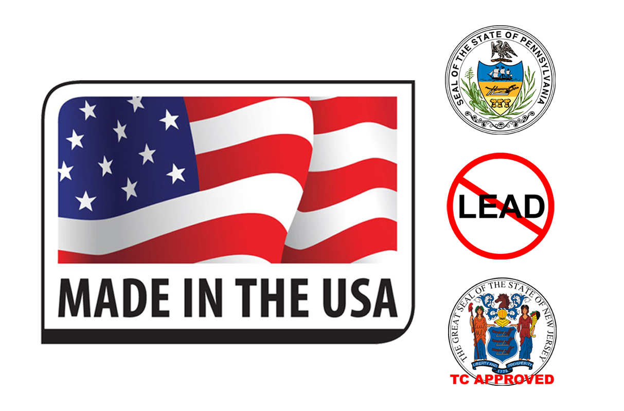 Made in the USA — TC Approved — Lead-Free