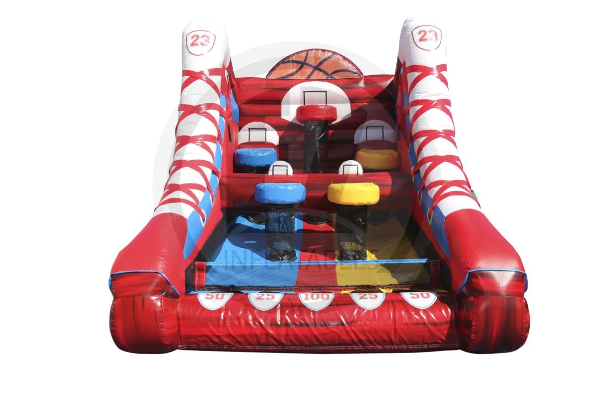 Interactive basketball game unit at corporate team building